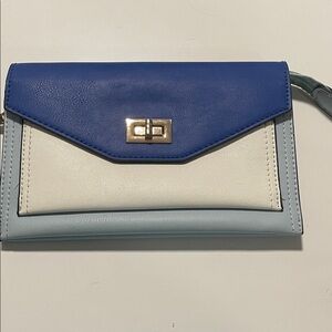 Isabella Vegan Blue and White Women's Clutch